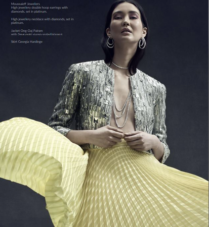 Mili-on-air Magazine features the SS19 Floor Length Spiral Skirt