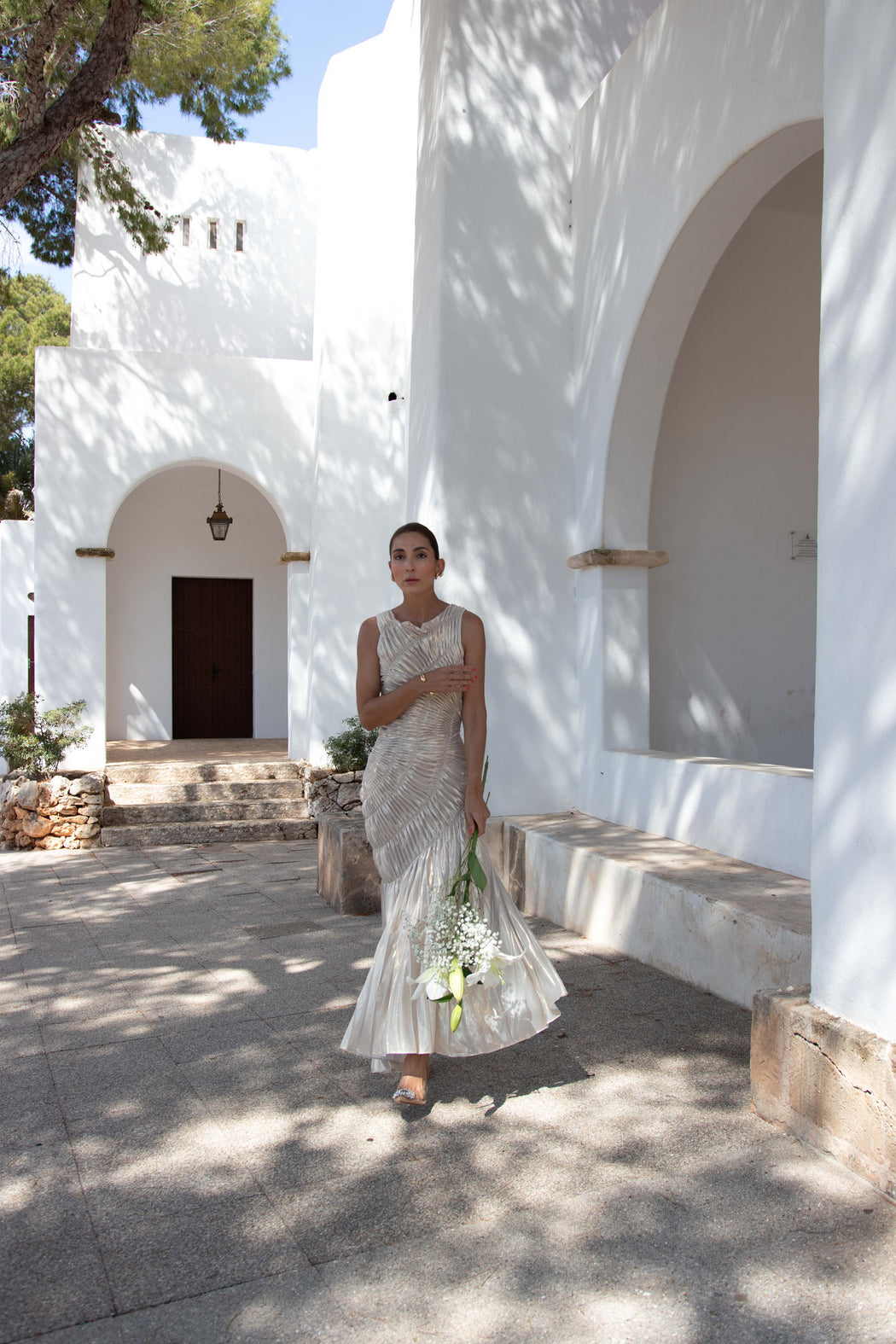 Fossil Dress Floor Length Metallic