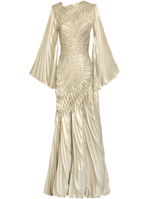 Fossilite Dress Floor Length Metallic