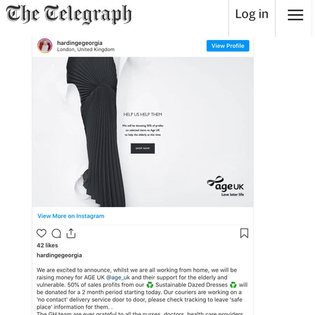 Georgia Hardinge's Age UK Campaign featured by The Telegraph