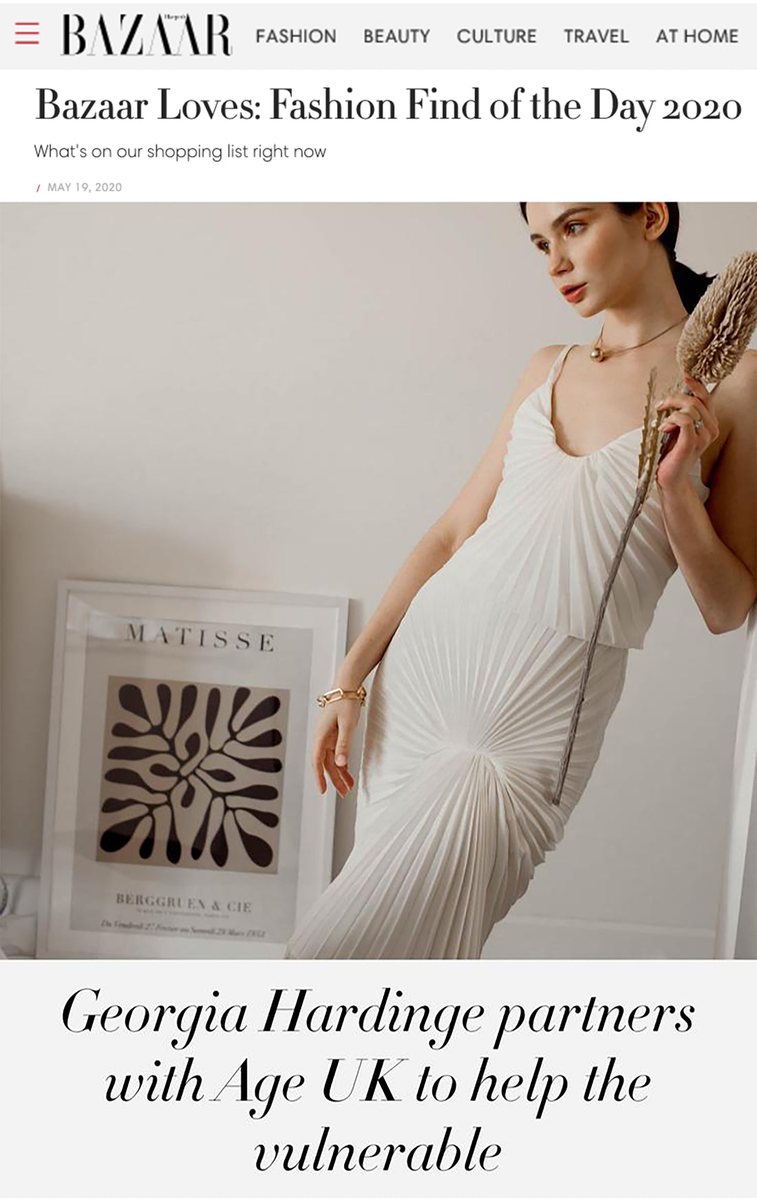 Harper's Bazaar feature GH Charity Campaign for Age UK