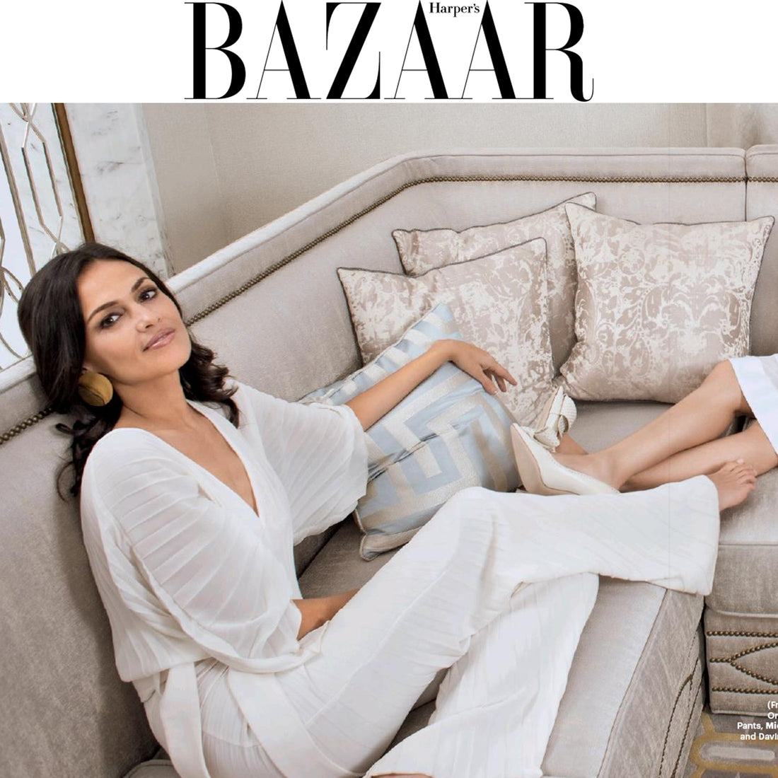 Tishani Doshi wears the SS18 Tropic Jumpsuit in Harpers Bazaar India Cover Story