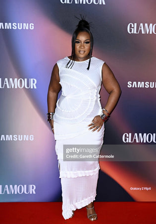 Ray Black wears The Opal Dress at The Glamour Awards