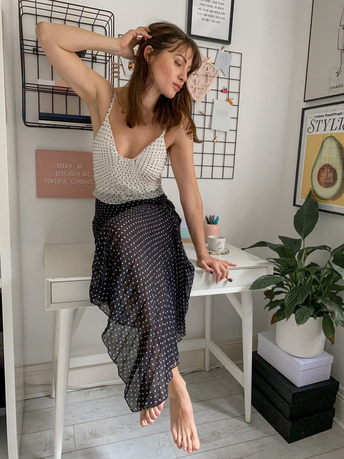 Tania Hergenhahn wears her Sustainable Dazed Dress to support GH Age UK Charity Campaign