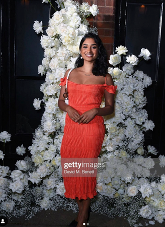 Varada Sethu wears the Indra Dress for Netflix X British Vogue Event