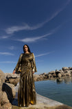 Fossilite Dress Floor Length Metallic
