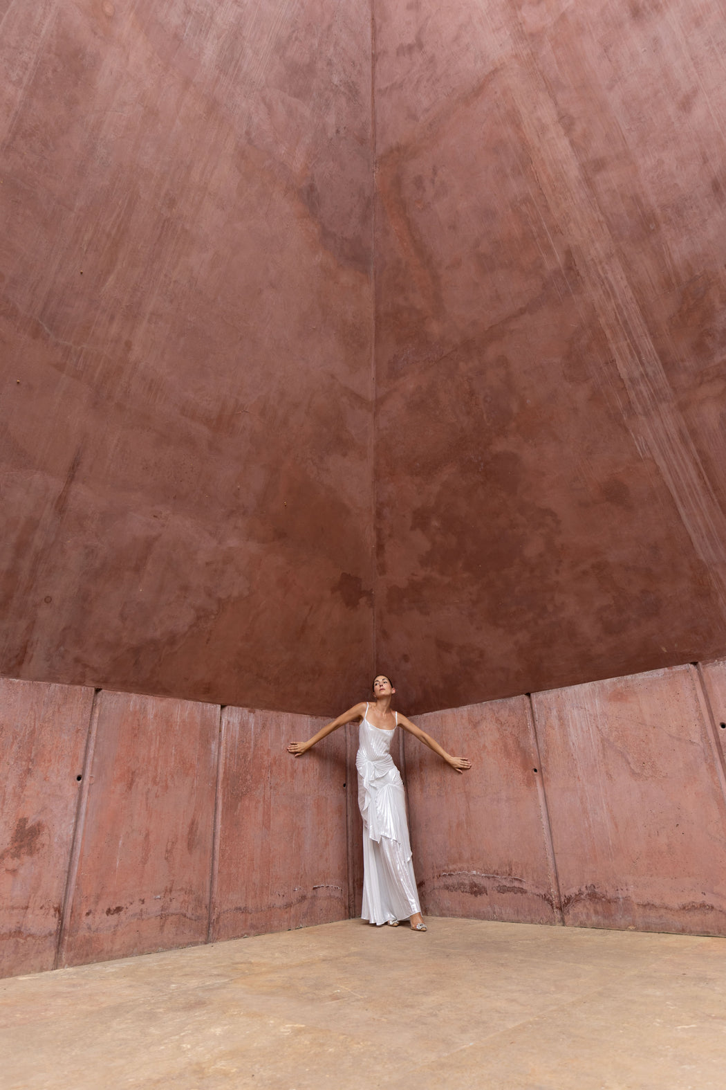 Torrent Dress Floor Length Metallic