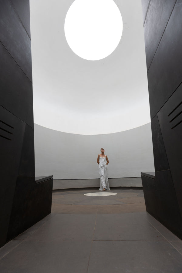 Torrent Dress Floor Length Metallic