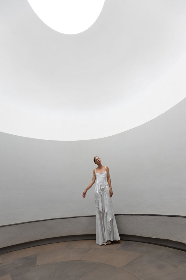 Torrent Dress Floor Length Metallic