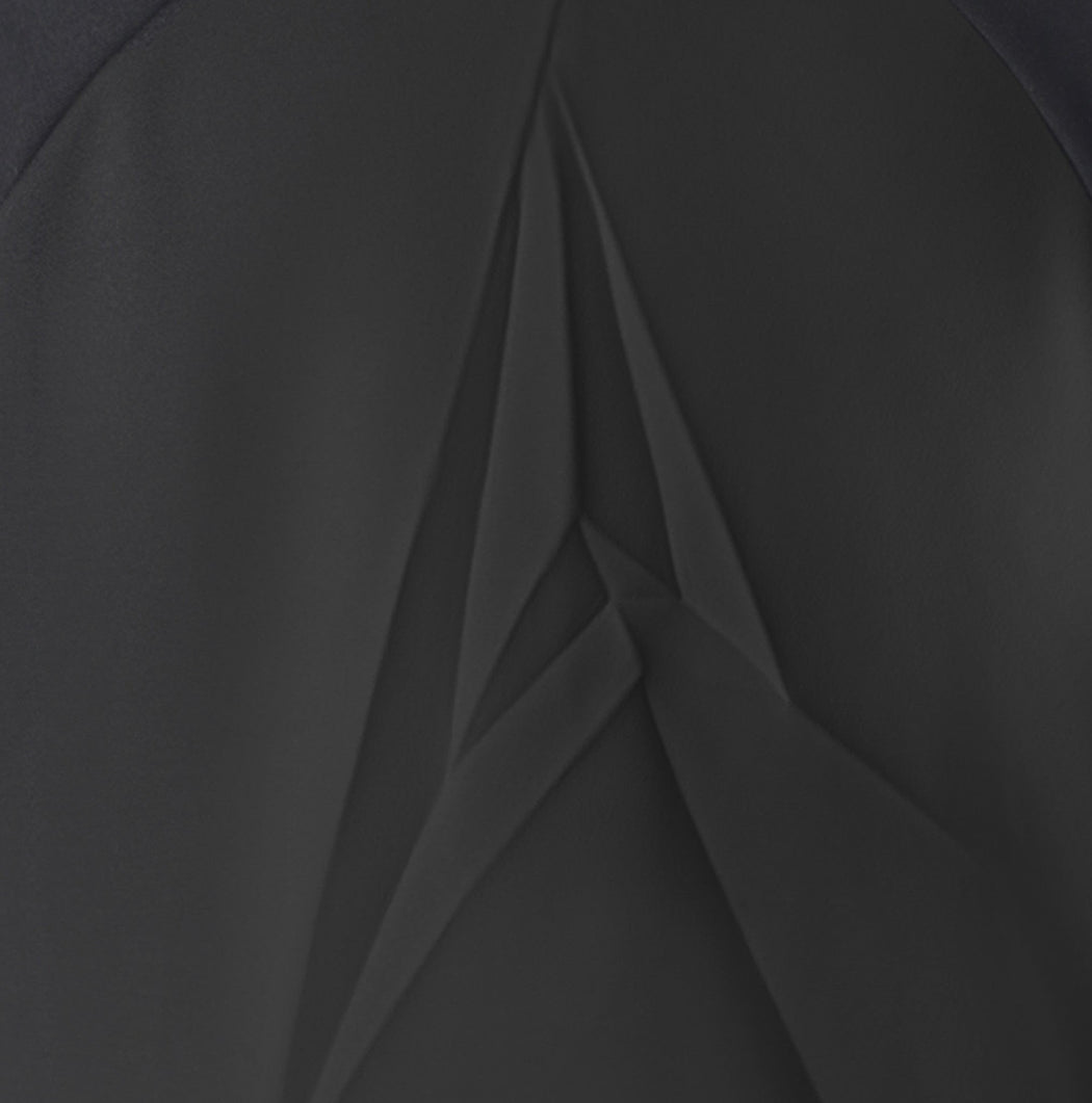 Close-up of a black fabric with folds