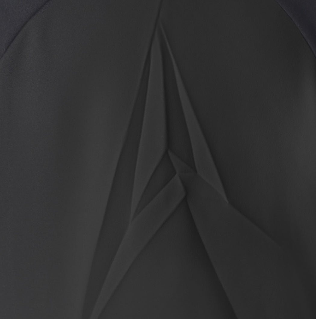 Close-up of a black fabric with folds