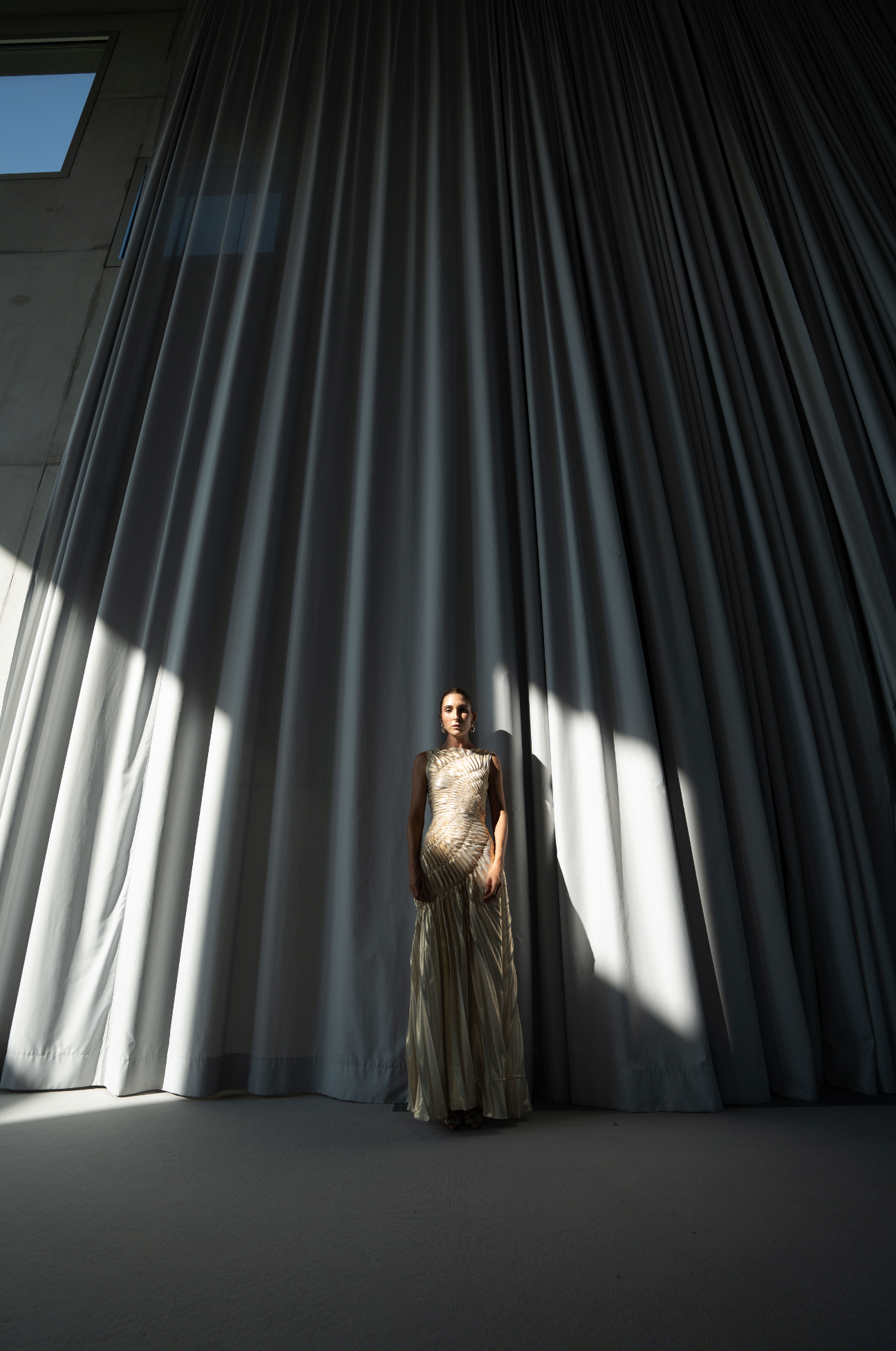 Georgia Hardinge - Shop - Fossil Dress Floor Length Metallic