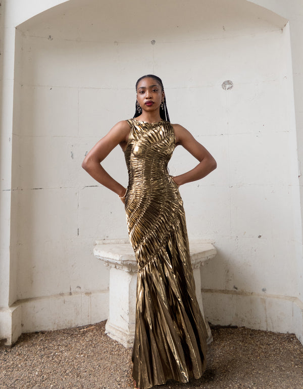 Georgia Hardinge - Shop - Fossil Dress Floor Length Metallic Georgia Hardinge - Shop - Fossil Dress Floor Length Metallic