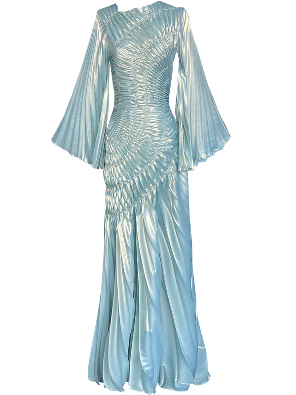 Fossilite Dress Floor Length Metallic