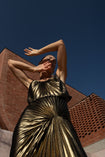 Dazed Dress Floor Length Metallic