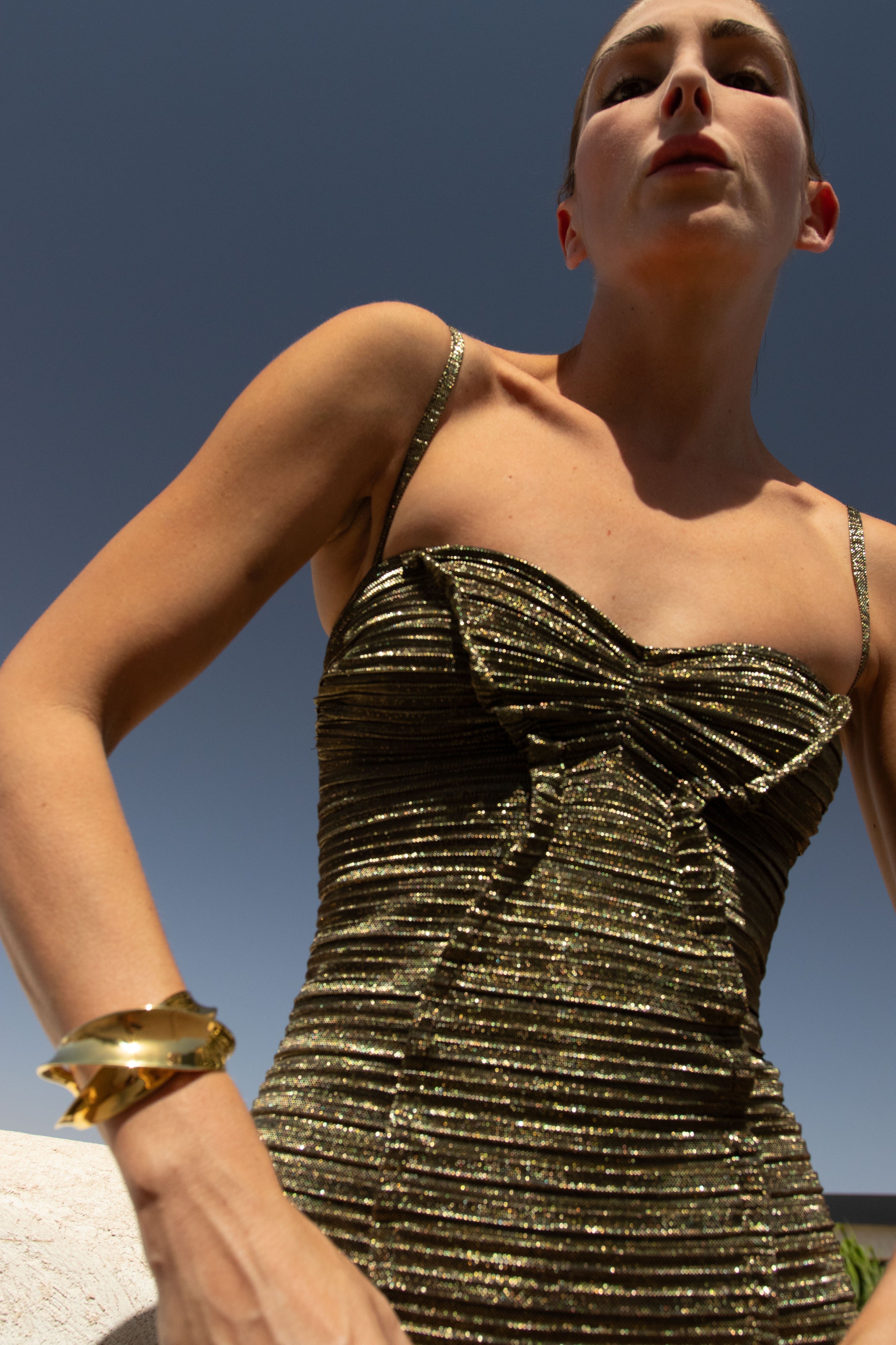 Georgia Hardinge - Shop - Element Dress UK22 / Gold Georgia Hardinge - Shop - Element Dress UK22 / Gold