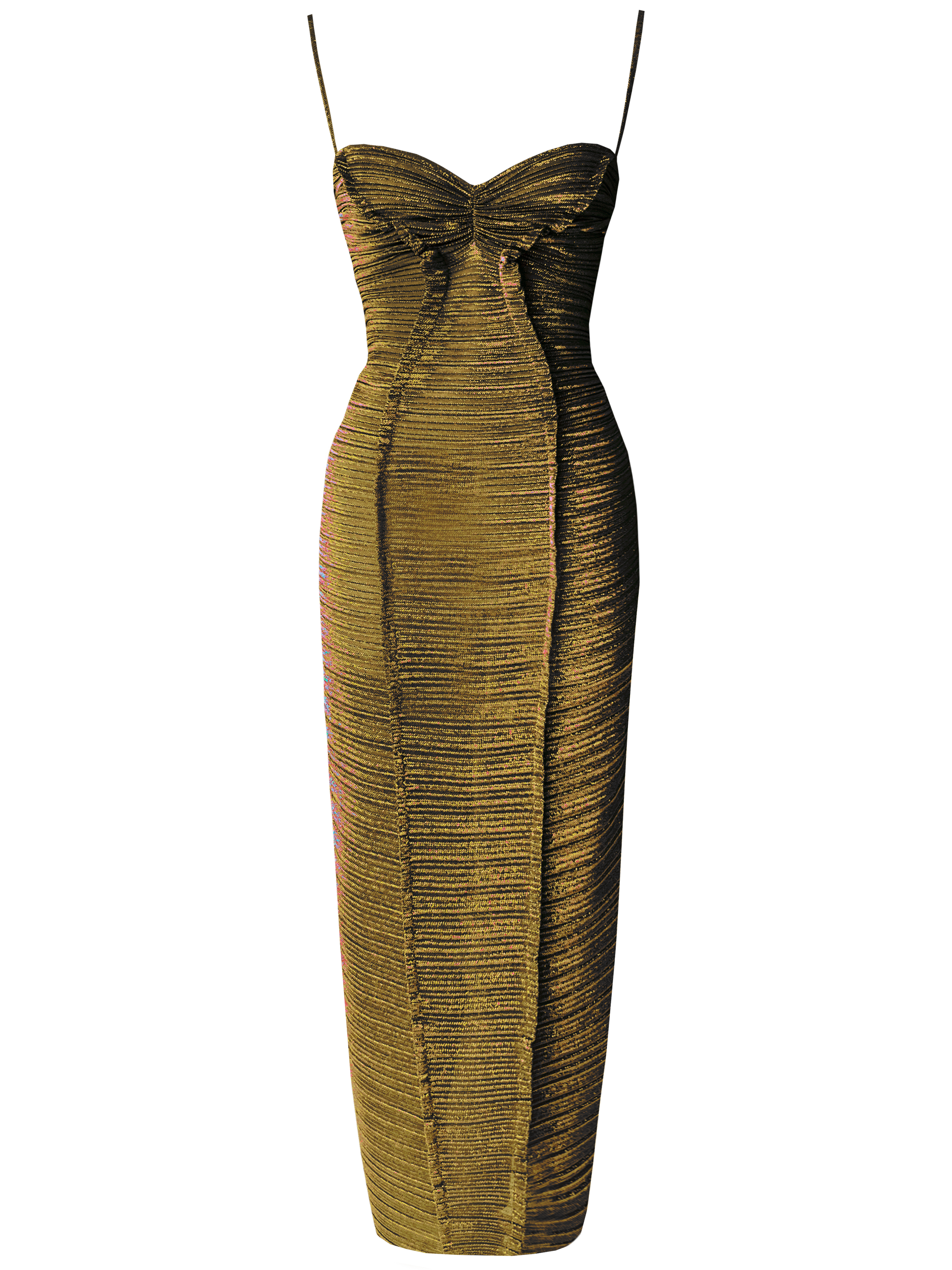 gold balloon sleeve dress Golden Decadence Gold Bandage Belted Co-ord Set main image 1