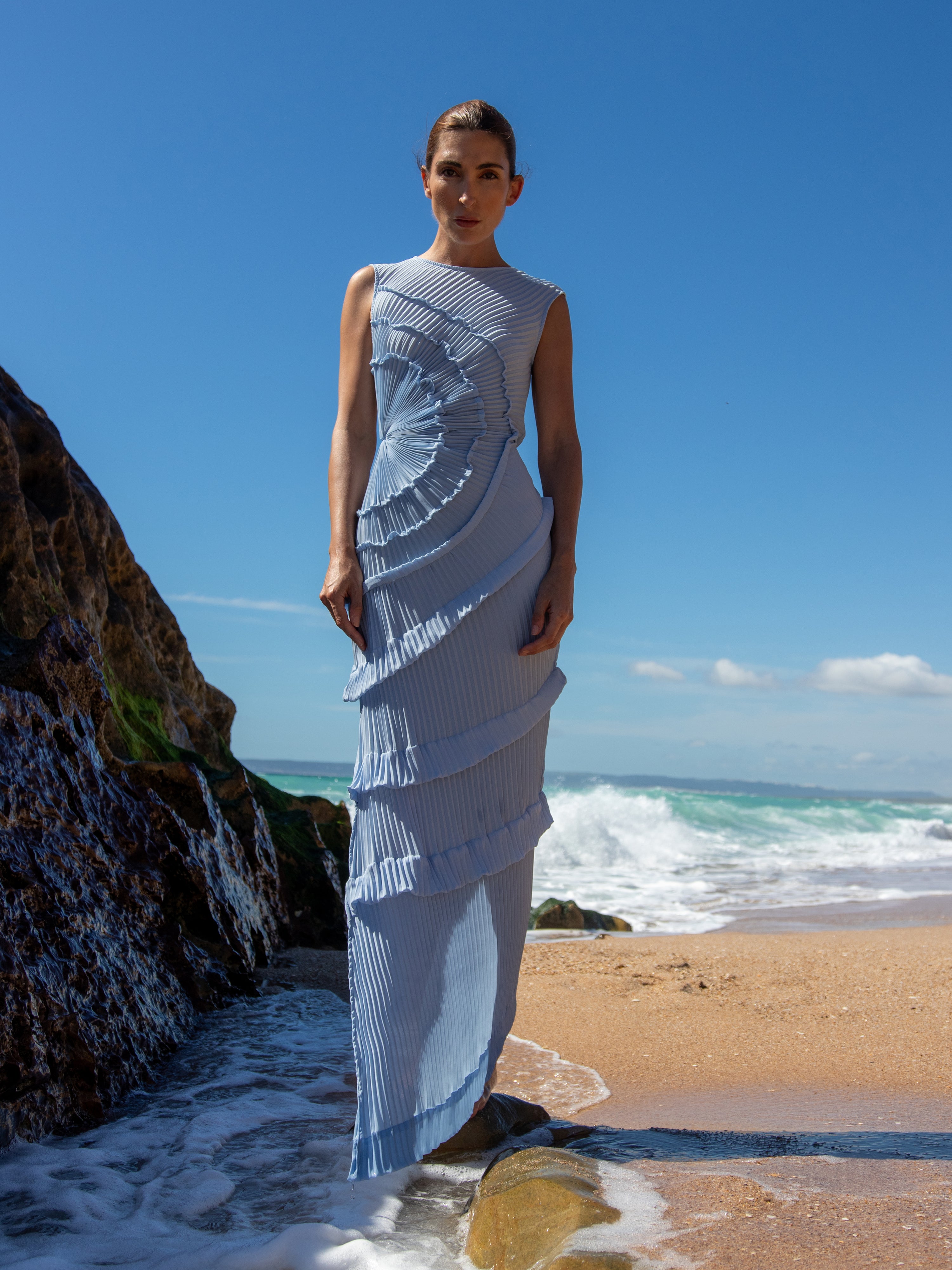 Georgia Hardinge - Shop - Opal Dress Floor Length UK16 / Pale Blue Georgia Hardinge - Shop - Opal Dress Floor Length UK16 / Pale Blue