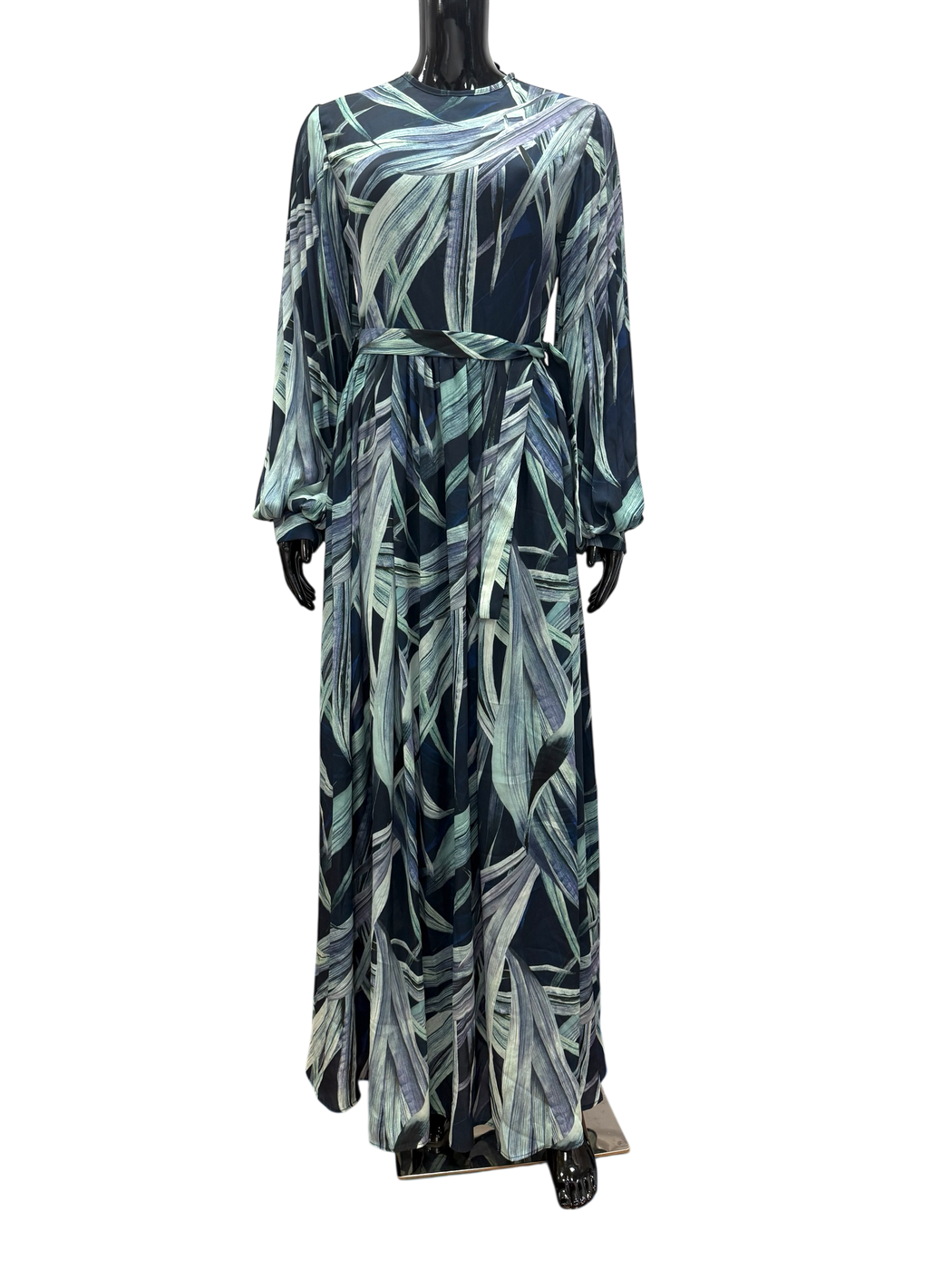 Palm Floor Length Dress - SAMPLE