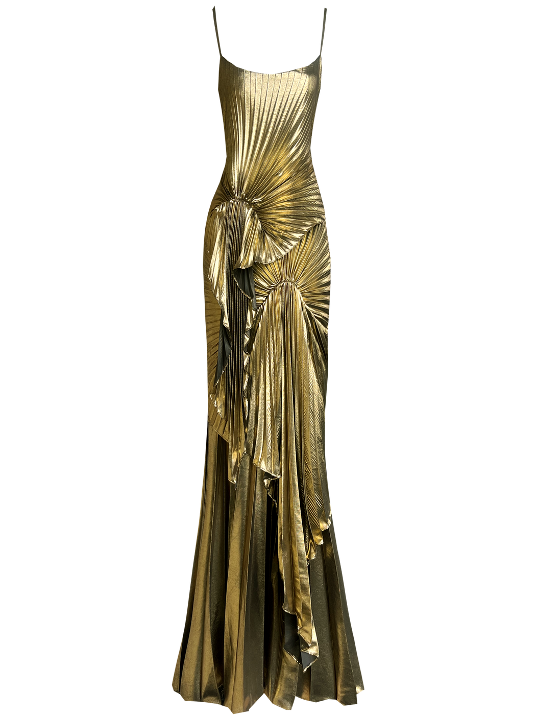 Torrent Dress Floor Length Metallic