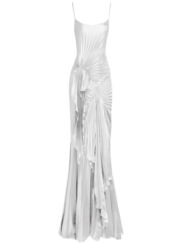 Torrent Dress Floor Length Metallic