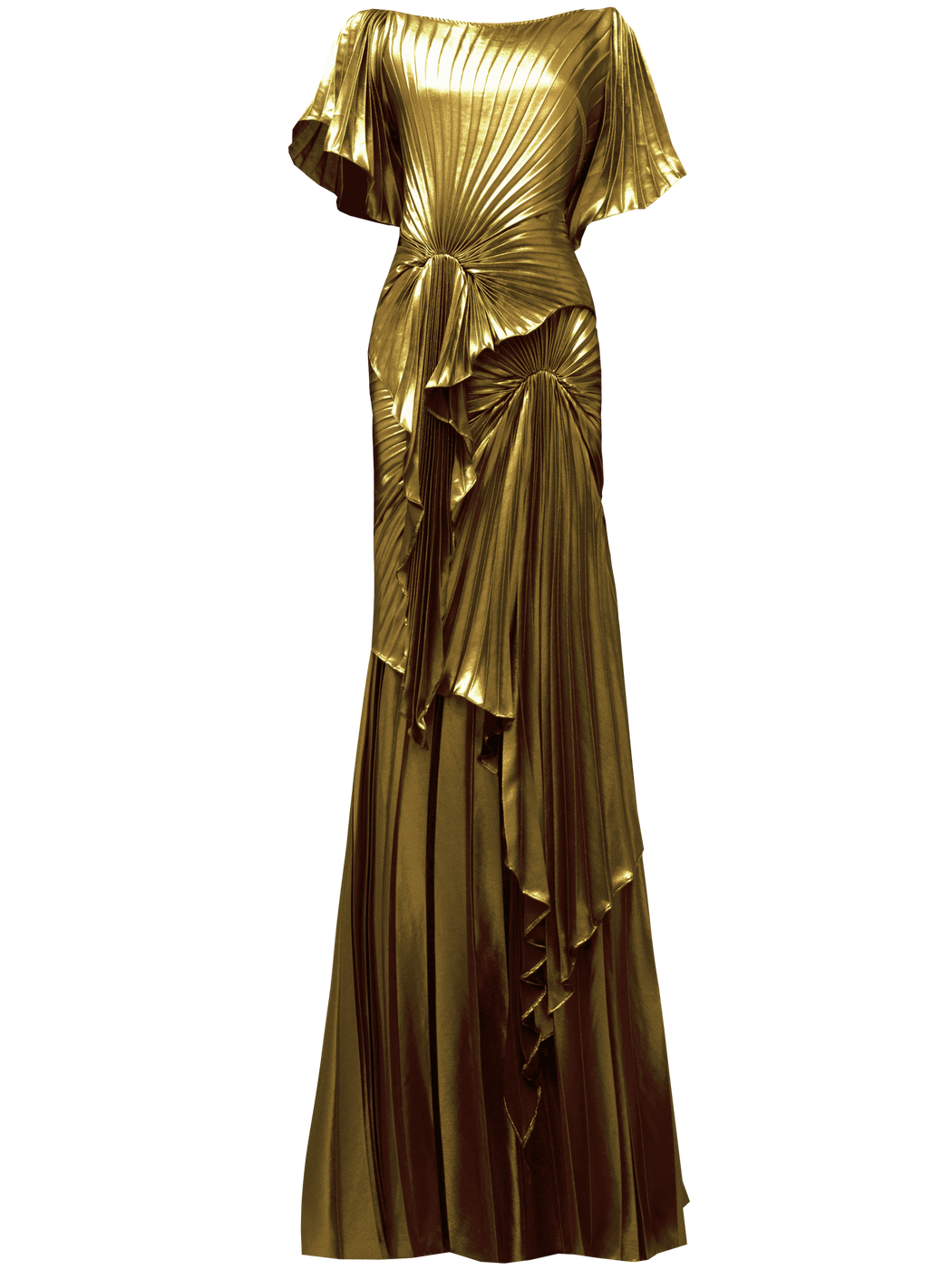 Chrome Dress Floor Length Metallic