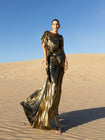 Chrome Dress Floor Length Metallic