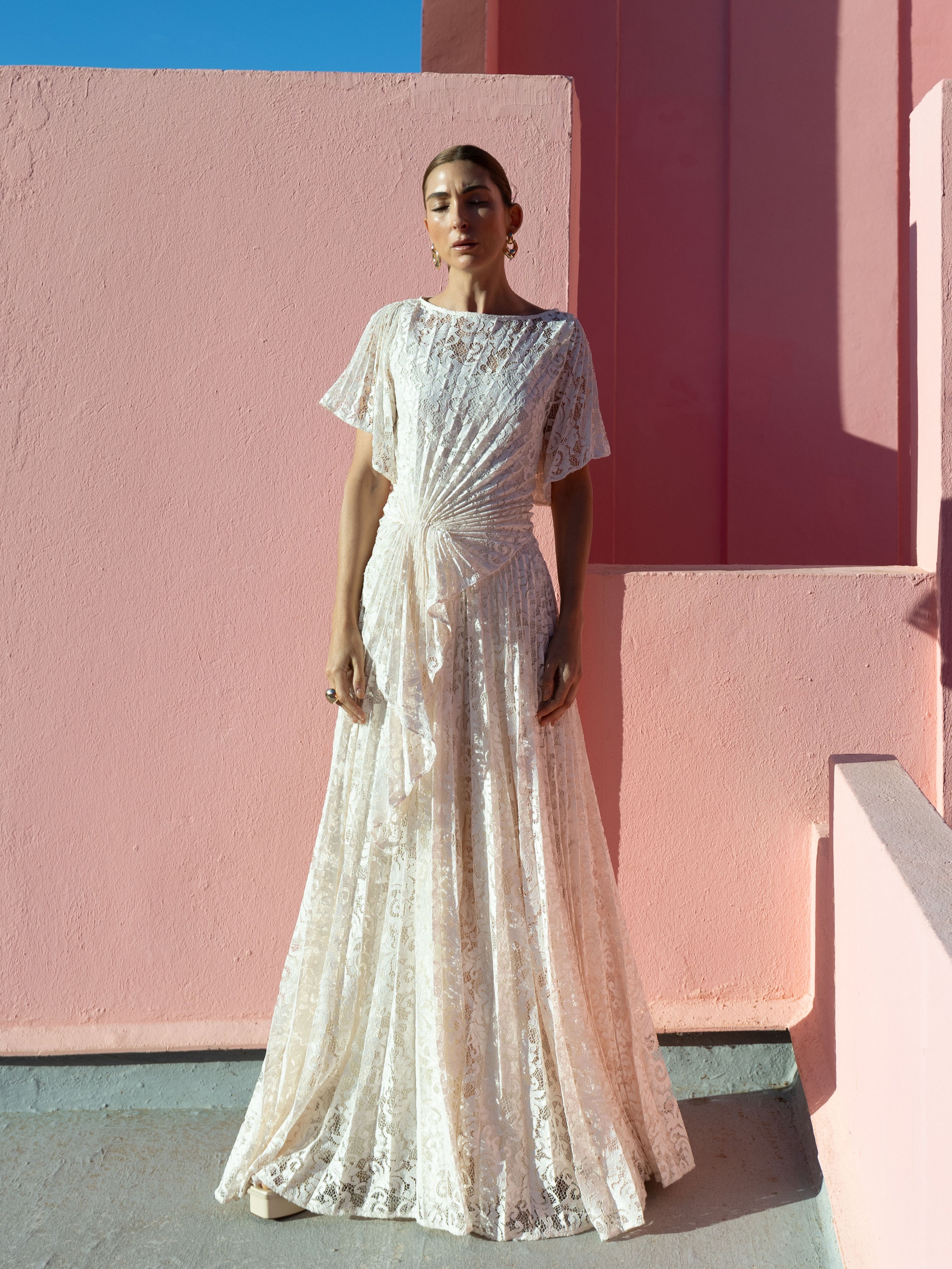 パンツ OFF-WHITE PANTALONE TIE DYE CONTOUR Eden Black Tie Dye Crepe Wide Leg Trousers – Finery London