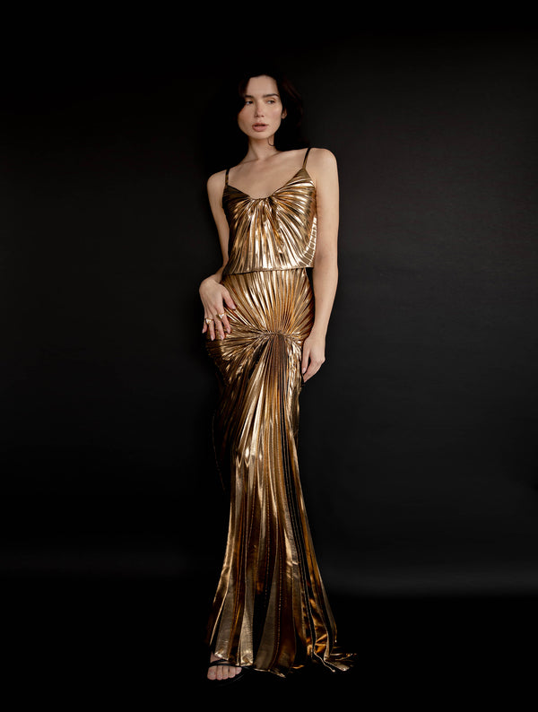 Dazed Dress Floor Length Ultra Metallic - SAMPLE
