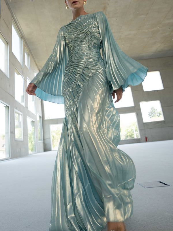 Fossilite Dress Floor Length Metallic
