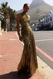 Fossil Dress Floor Length Metallic