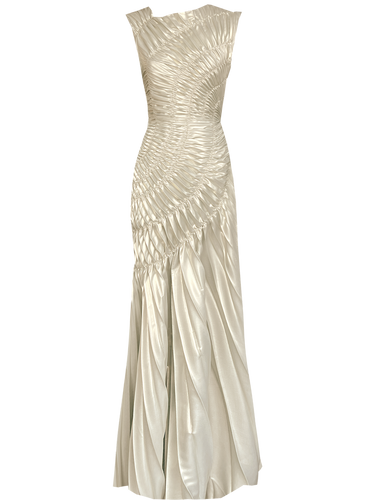 Fossil Dress Floor Length Metallic