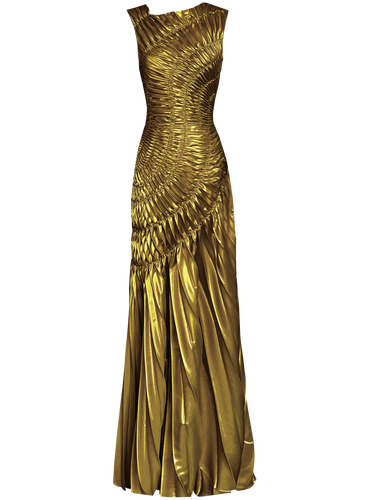 Fossil Dress Floor Length Metallic