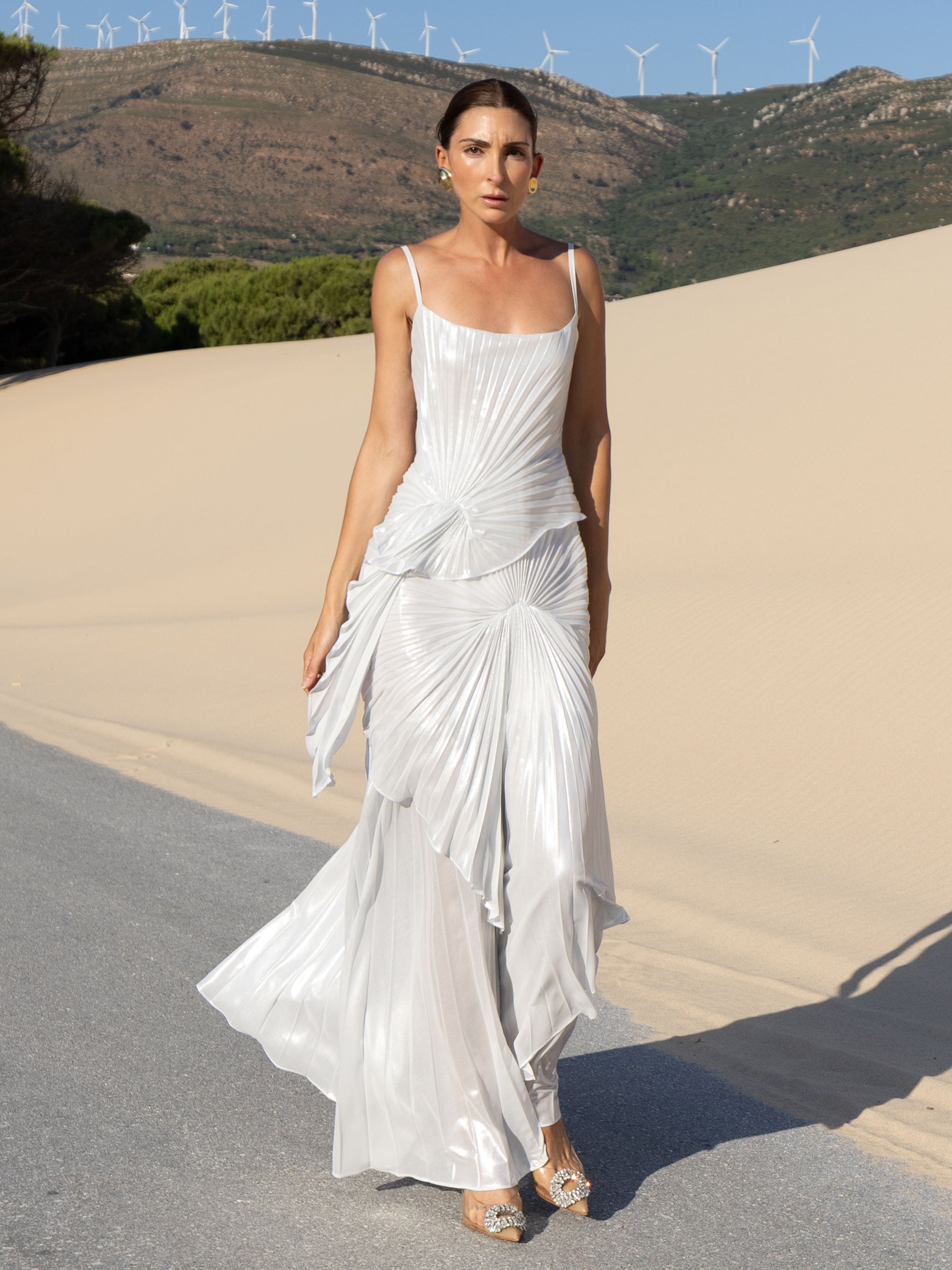 Georgia Hardinge - Shop - Torrent Dress Floor length Metallic UK8 / Snow Georgia Hardinge - Shop - Torrent Dress Floor length Metallic UK8 / Snow