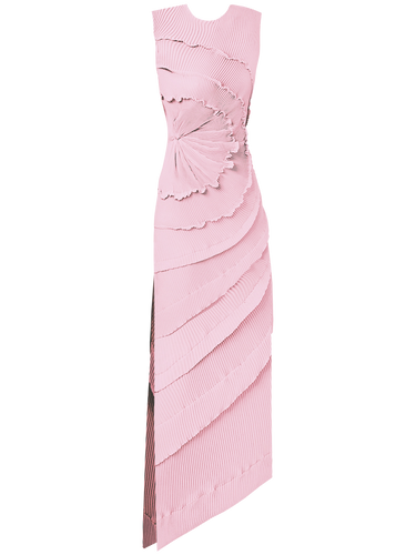 georgia hardinge exclusive opal ruffled pliss jersey maxi dress Georgia Hardinge Exclusive Opal Ruffled Pliss Jersey Maxi Dress in Red