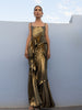 Torrent Dress Floor Length Metallic