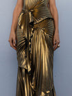 Torrent Dress Floor Length Metallic