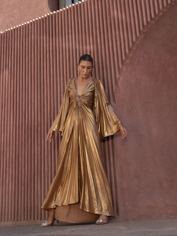Georgia Hardinge - Shop - Reflective Dress UK6 / Gold Georgia Hardinge - Shop - Reflective Dress UK6 / Gold
