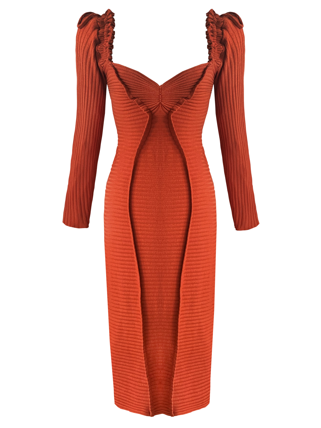 Georgia hardinge blaze dress terracotta jersey red midi bodycon