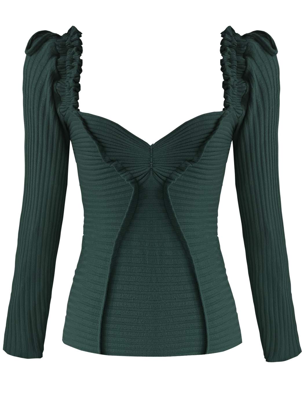 Georgia Hardinge Blaze top green jersey fitted long sleeve 