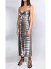 Georgia Hardinge silver pleated dress mila illlusion plisse metallic jersey party wedding guest event occasionwear Malaika charity