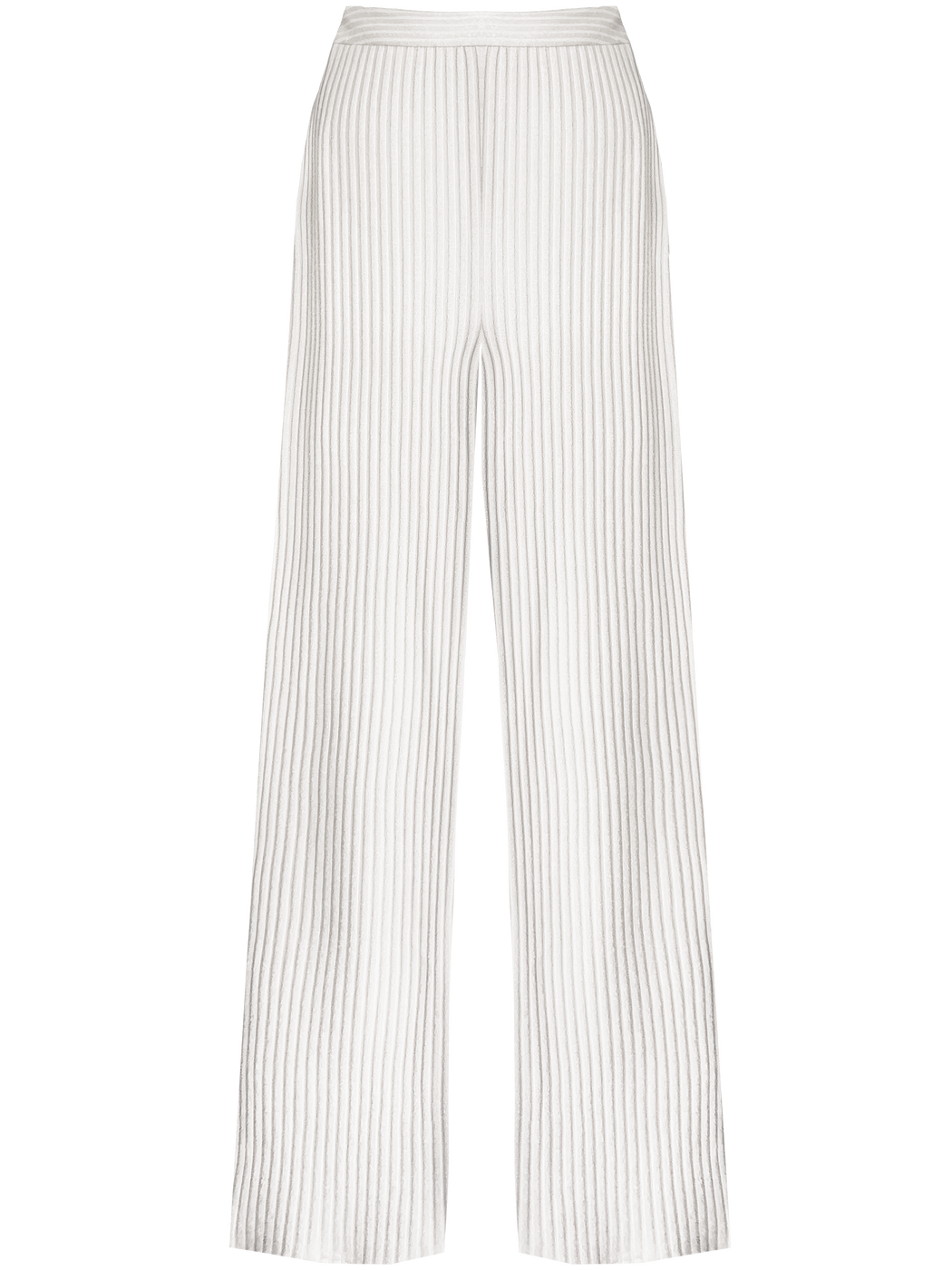 georgia hardinge serra trouser ivory straight leg ribbed jersey